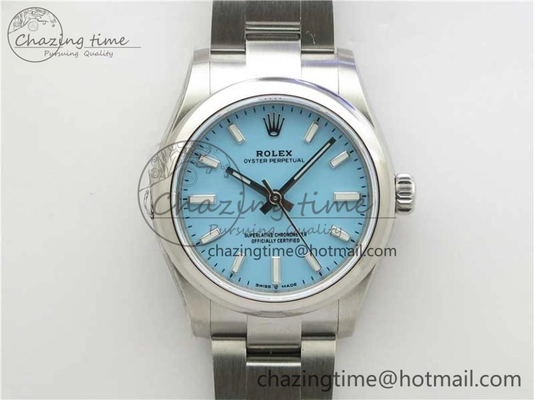 Elegant Oyster Perpetual 31mm 277200 EWF Best Edition Tiffany Blue Dial on SS Bracelet 6T 2769