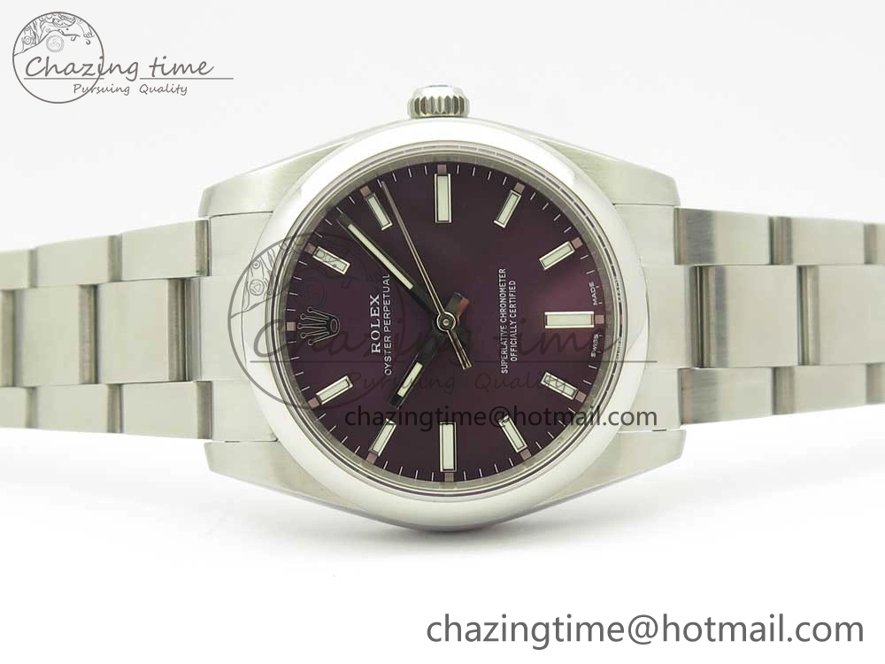 Oyster Perpetual 34mm 114200 UBF 1:1 Best Edition Grape Dial on SS Bracelet A GoodFit 3296