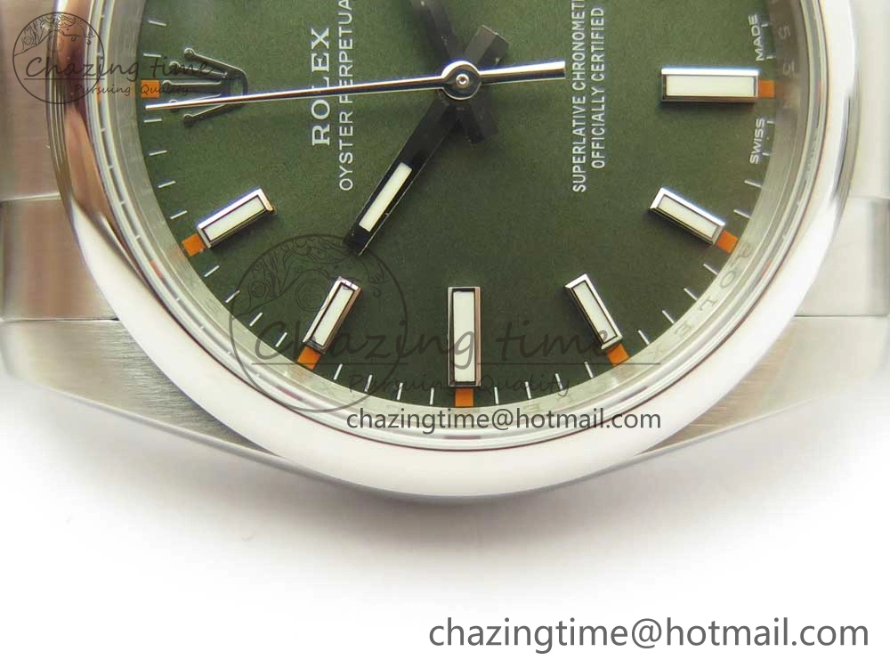Oyster Perpetual 34mm 114200 UBF 1:1 Best Edition Green Dial on SS Bracelet A Casual 3297