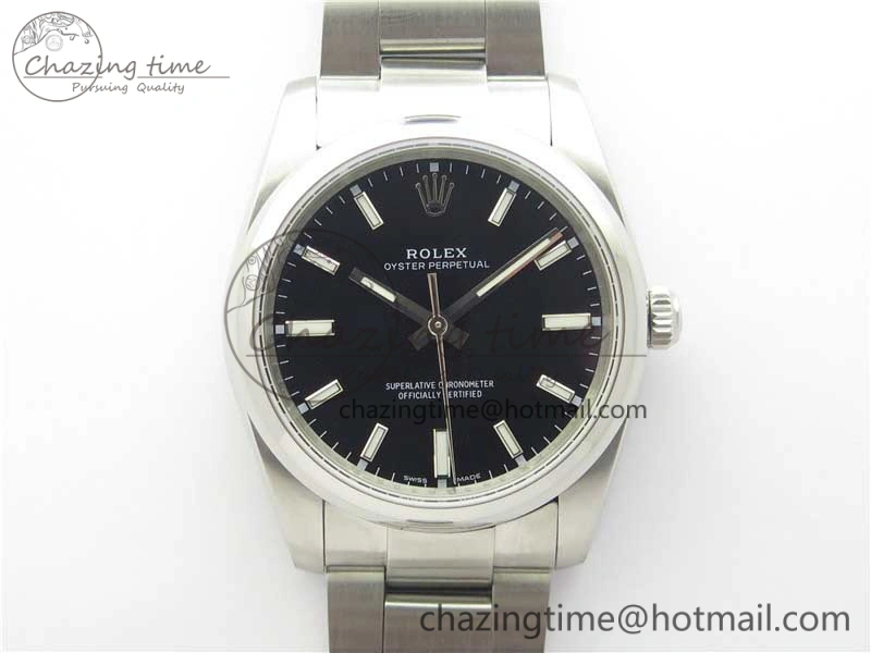 Oyster Perpetual 34mm 114200 UBF Best Edition Black Dial on SS Bracelet A WrinkleFree 3142