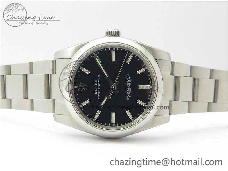 Oyster Perpetual 34mm 114200 UBF Best Edition Black Dial on SS Bracelet A WrinkleFree 3142