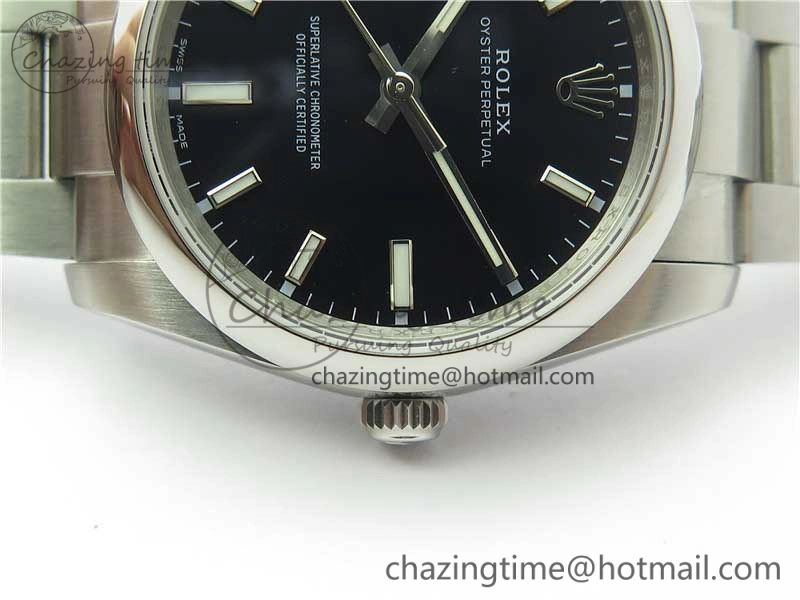 Oyster Perpetual 34mm 114200 UBF Best Edition Black Dial on SS Bracelet A WrinkleFree 3142