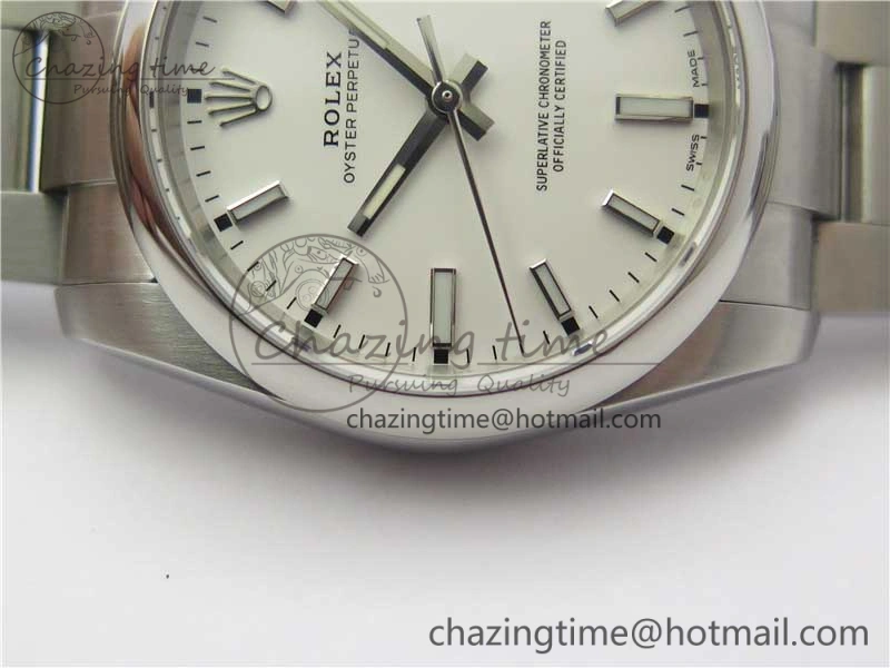Oyster Perpetual 34mm 114200 UBF Best Edition White Dial on SS Bracelet A GoAnywhere 10538