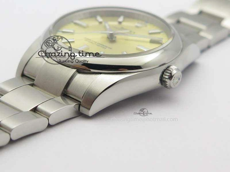 WrinkleFree Oyster Perpetual 34mm Ladies 114300 1:1 Best Edition Champagne Dial On SS Bracelet A 3804