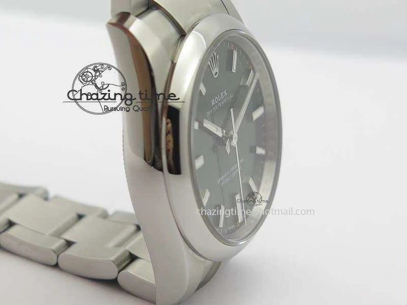 Durable Oyster Perpetual 34mm Ladies 114300 1:1 Best Edition Olive Green Dial On SS Bracelet A 3803