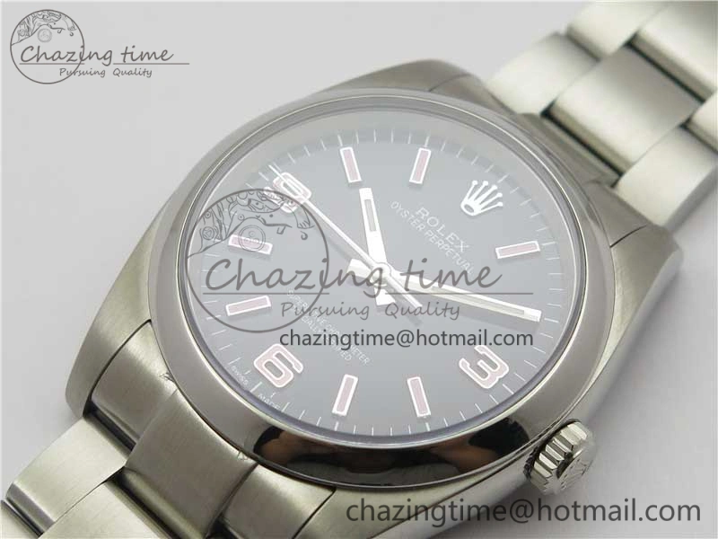 Trendsetting Oyster Perpetual 36 116000 KRF 1:1 Best Edition 904L Steel Black Dial Pink Lume on SS Bracelet A 2968
