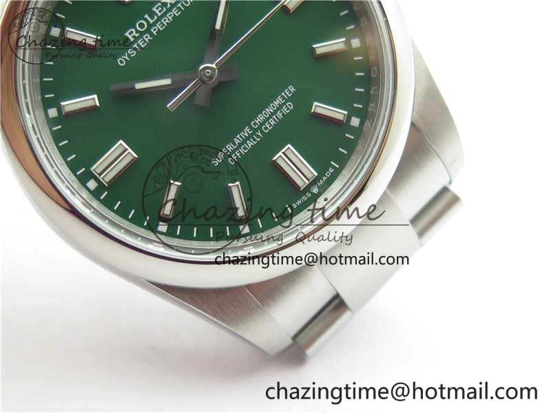 ModernLook Oyster Perpetual 36mm 126000 BP Best Edition Green Dial on SS Bracelet 2648