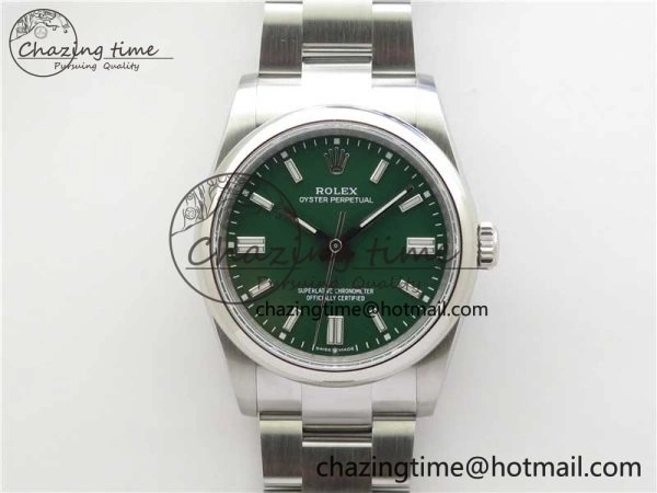 EasyMatch Oyster Perpetual 36mm 126000 BP Best Edition Green Dial on SS Bracelet 10334
