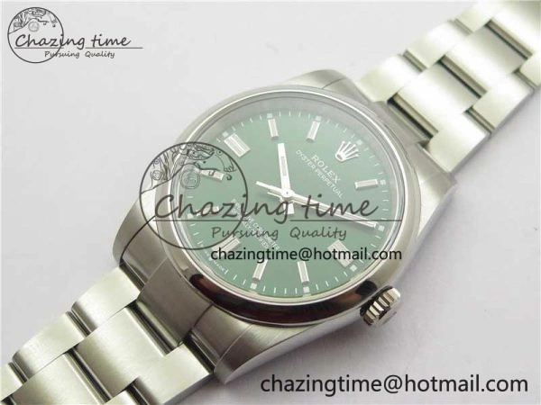 ModernLook Oyster Perpetual 36mm 126000 BP Best Edition Green Dial on SS Bracelet 2648