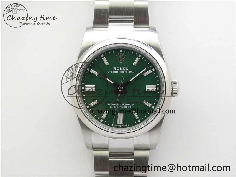 ModernLook Oyster Perpetual 36mm 126000 BP Best Edition Green Dial on SS Bracelet 2648