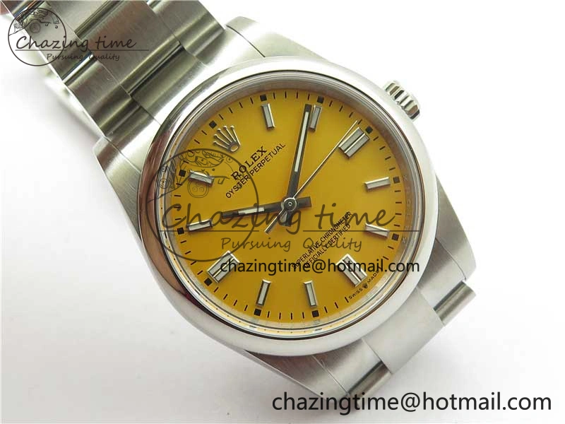 Compact Oyster Perpetual 36mm 126000 BP Best Edition Yellow Dial on SS Bracelet 10335