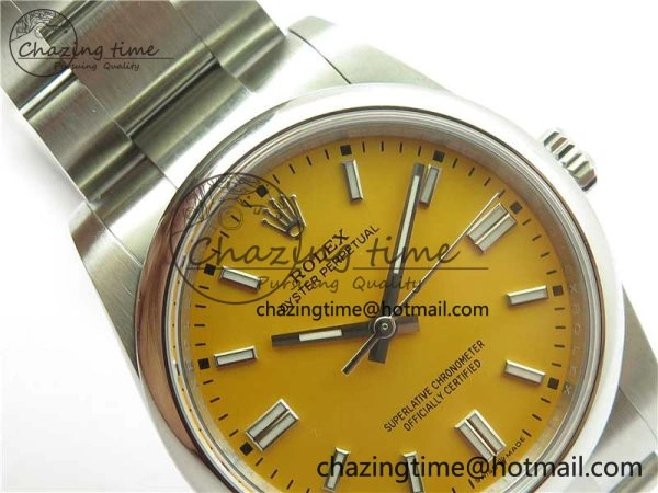 Compact Oyster Perpetual 36mm 126000 BP Best Edition Yellow Dial on SS Bracelet 10335