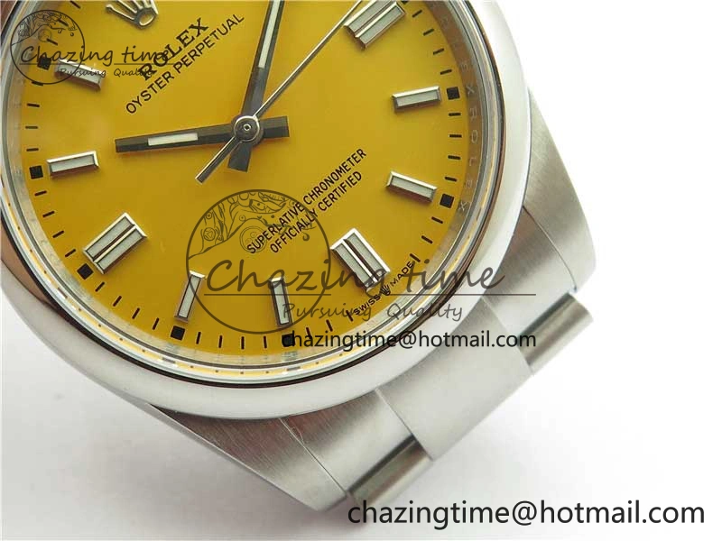 Compact Oyster Perpetual 36mm 126000 BP Best Edition Yellow Dial on SS Bracelet 10335