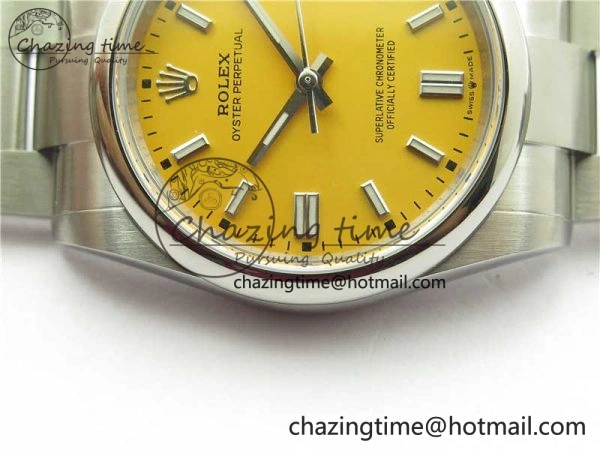 Compact Oyster Perpetual 36mm 126000 BP Best Edition Yellow Dial on SS Bracelet 10335