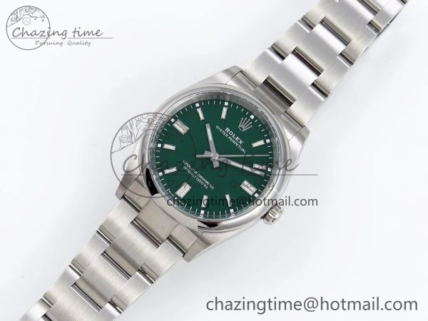 Oyster Perpetual 36mm 126000 Clean 1:1 Best Edition 904L Steel Green Dial on SS Bracelet VR Affordable 1740