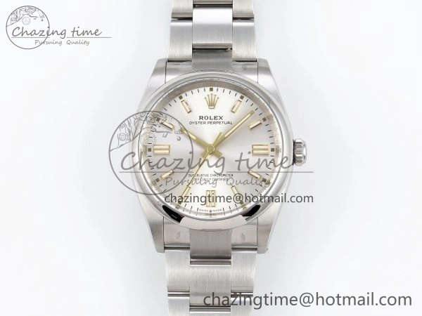 Unique Oyster Perpetual 36mm 126000 Clean 1:1 Best Edition 904L Steel Silver Dial on SS Bracelet VR 1741