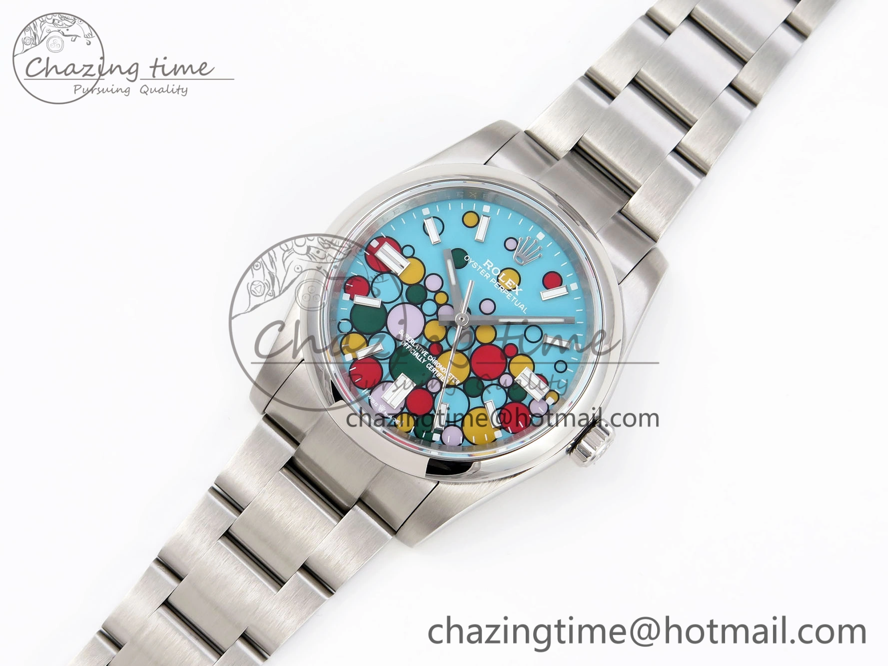 Colorful Oyster Perpetual 36mm 126000 KRF Best Edition 904L Steel Bubble Dial on SS Bracelet A 1943