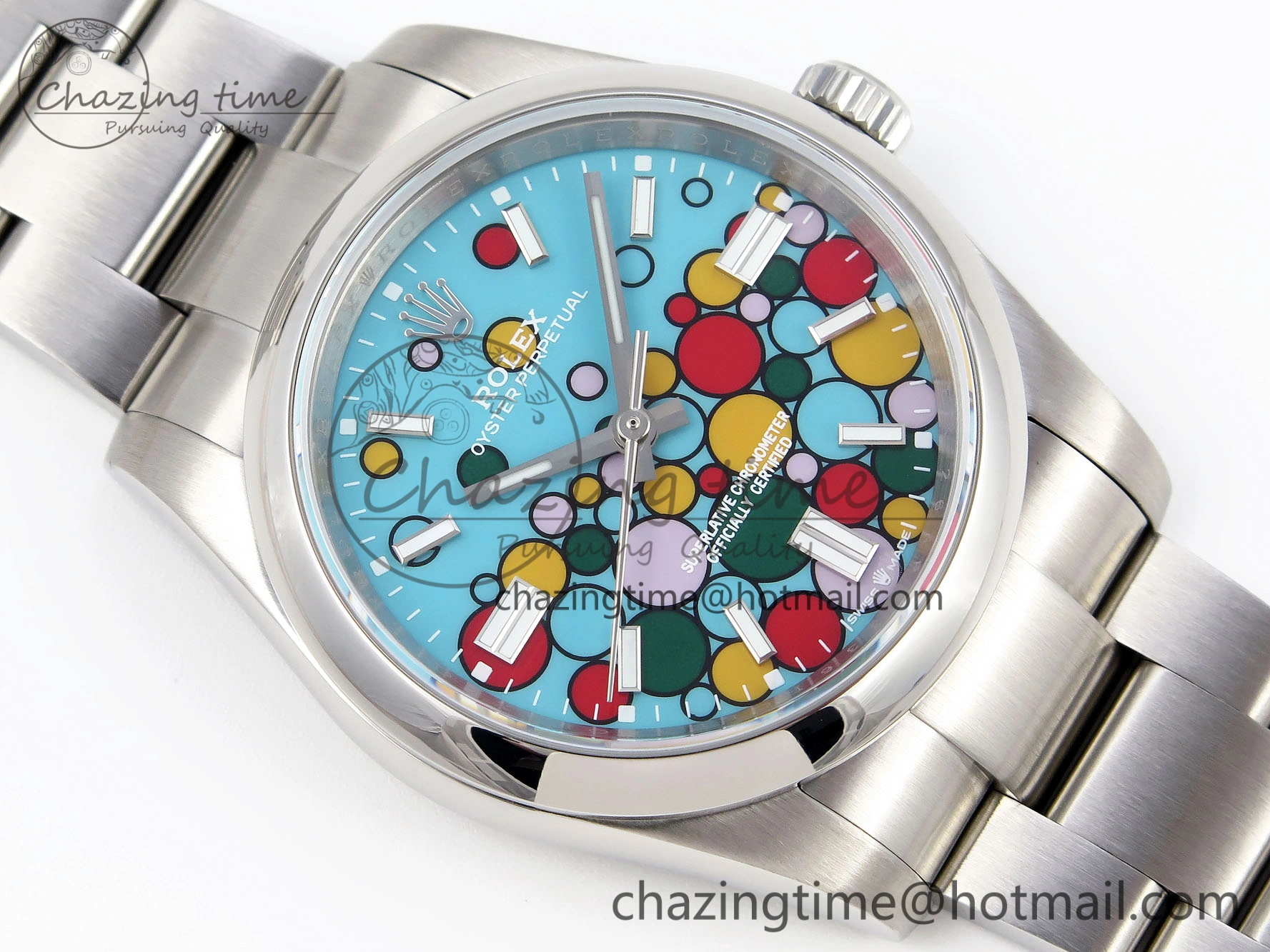 Colorful Oyster Perpetual 36mm 126000 KRF Best Edition 904L Steel Bubble Dial on SS Bracelet A 1943