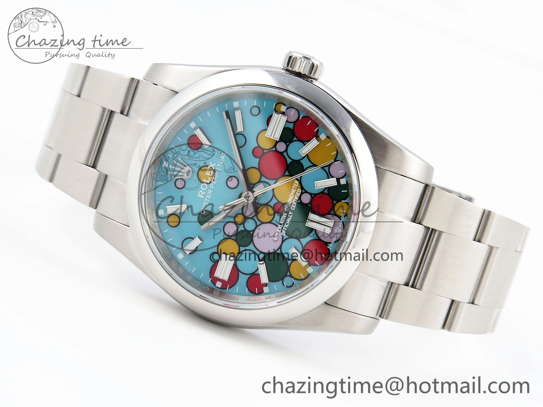 Colorful Oyster Perpetual 36mm 126000 KRF Best Edition 904L Steel Bubble Dial on SS Bracelet A 1943