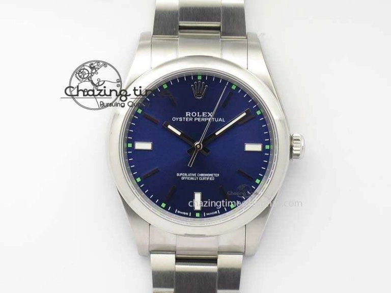 Original Oyster Perpetual 39mm 114300 1:1 Best Edition Blue Dial On SS Bracelet A 3805