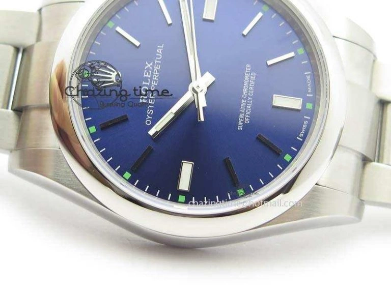 Original Oyster Perpetual 39mm 114300 1:1 Best Edition Blue Dial On SS Bracelet A 3805