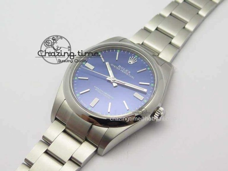 Original Oyster Perpetual 39mm 114300 1:1 Best Edition Blue Dial On SS Bracelet A 3805