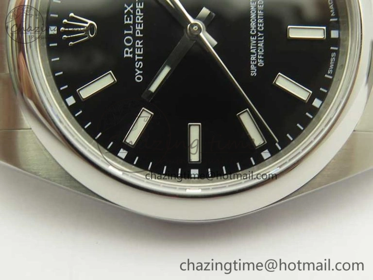 Oyster Perpetual 39mm 114300 ARF 1:1 Best Edition 904L SS Case and Bracelet Black Dial SH EasyMatch 3411