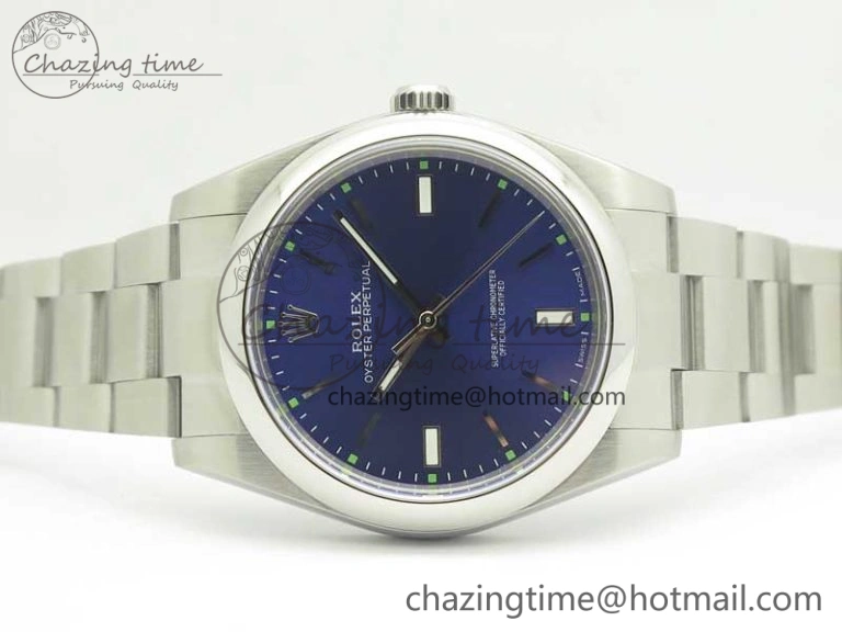 Oyster Perpetual 39mm 114300 ARF 1:1 Best Edition 904L SS Case and Bracelet Blue Dial SH Premium 3393
