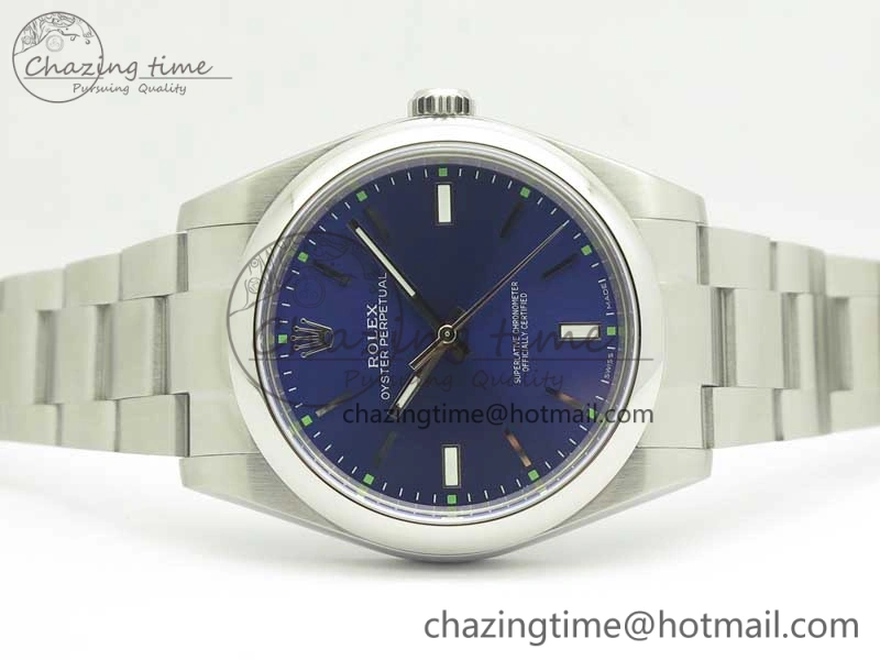 Oyster Perpetual 39mm 114300 ARF 1:1 Best Edition 904L SS Case and Bracelet Blue Dial SH Premium 3393