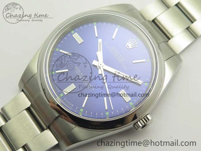 Oyster Perpetual 39mm 114300 ARF 1:1 Best Edition 904L SS Case and Bracelet Blue Dial SH Premium 3393