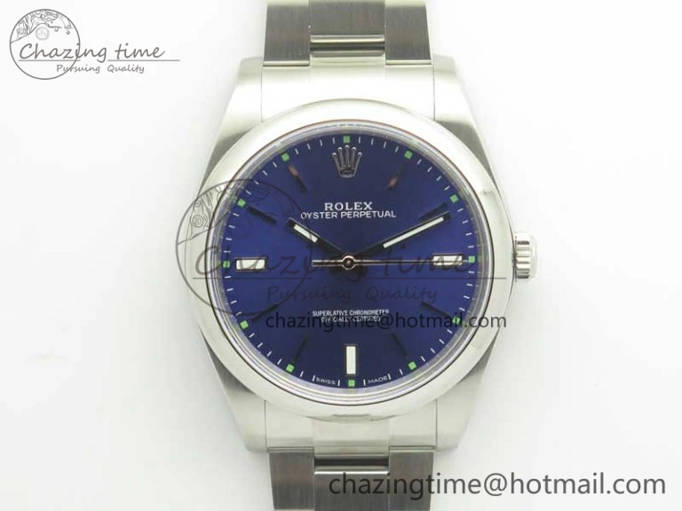 Oyster Perpetual 39mm 114300 ARF 1:1 Best Edition 904L SS Case and Bracelet Blue Dial SH Premium 3393