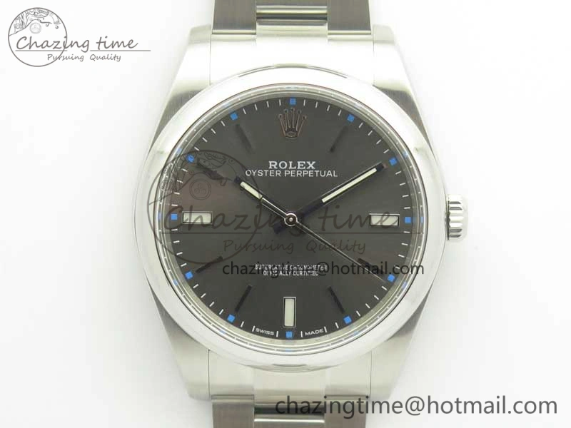 WellDesigned Oyster Perpetual 39mm 114300 ARF 1:1 Best Edition 904L SS Case and Bracelet Gray Rhodium Dial SH 3394