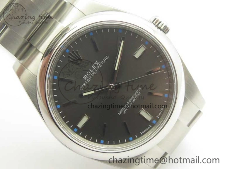 WellDesigned Oyster Perpetual 39mm 114300 ARF 1:1 Best Edition 904L SS Case and Bracelet Gray Rhodium Dial SH 3394