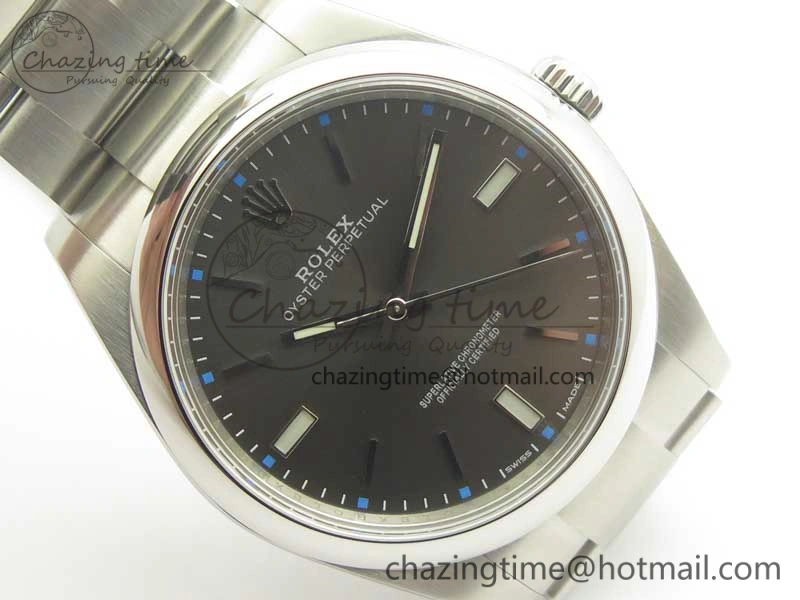 WellDesigned Oyster Perpetual 39mm 114300 ARF 1:1 Best Edition 904L SS Case and Bracelet Gray Rhodium Dial SH 3394