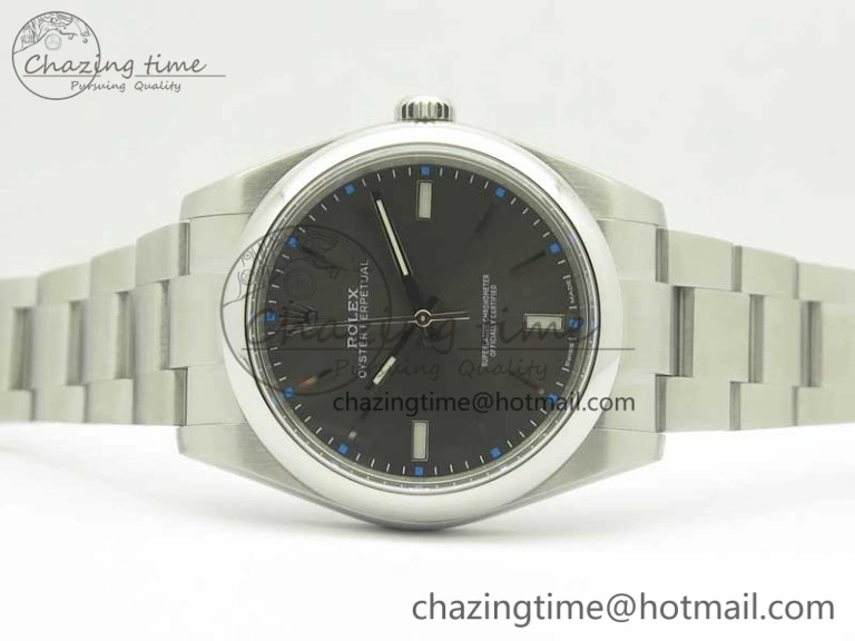 WellDesigned Oyster Perpetual 39mm 114300 ARF 1:1 Best Edition 904L SS Case and Bracelet Gray Rhodium Dial SH 3394