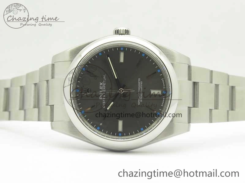 WellDesigned Oyster Perpetual 39mm 114300 ARF 1:1 Best Edition 904L SS Case and Bracelet Gray Rhodium Dial SH 3394