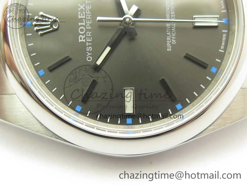 WellDesigned Oyster Perpetual 39mm 114300 ARF 1:1 Best Edition 904L SS Case and Bracelet Gray Rhodium Dial SH 3394