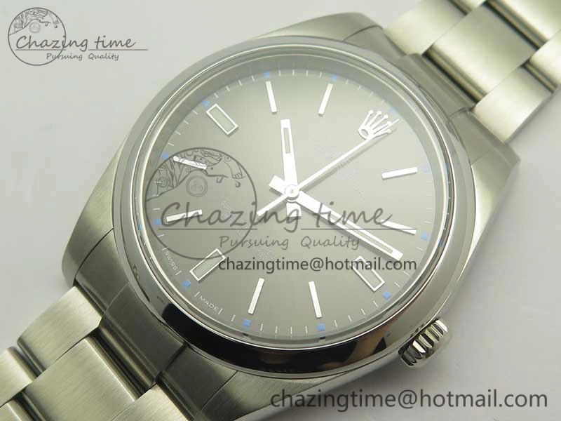 WellDesigned Oyster Perpetual 39mm 114300 ARF 1:1 Best Edition 904L SS Case and Bracelet Gray Rhodium Dial SH 3394
