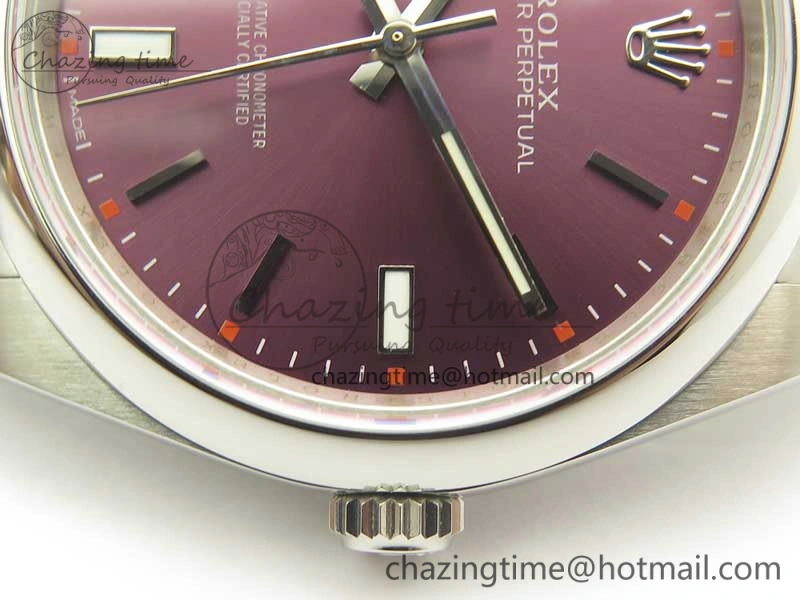 Versatile Oyster Perpetual 39mm 114300 ARF 1:1 Best Edition 904L SS Case and Bracelet Red Grape Dial SH 3392