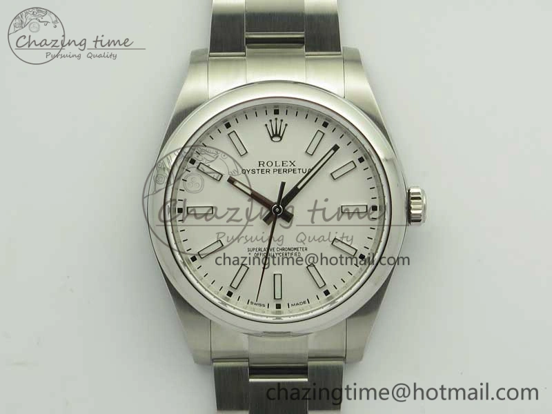 WaterResistant Oyster Perpetual 39mm 114300 ARF 1:1 Best Edition 904L SS Case and Bracelet White Dial SH 3412