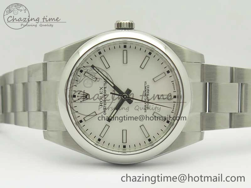 WaterResistant Oyster Perpetual 39mm 114300 ARF 1:1 Best Edition 904L SS Case and Bracelet White Dial SH 3412