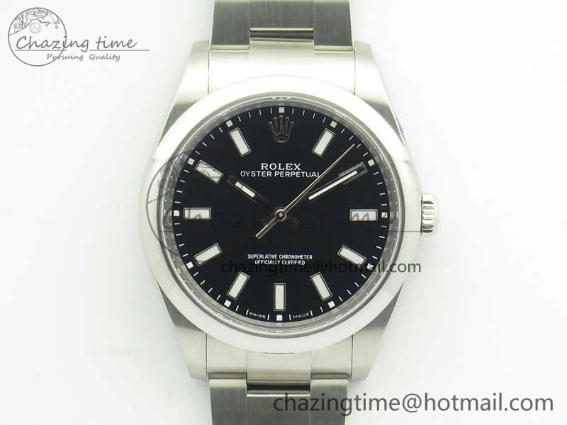 Oyster Perpetual 39mm 114300 BP Maker 1:1 Best Edition Black Dial on SS Bracelet SA Casual 3427