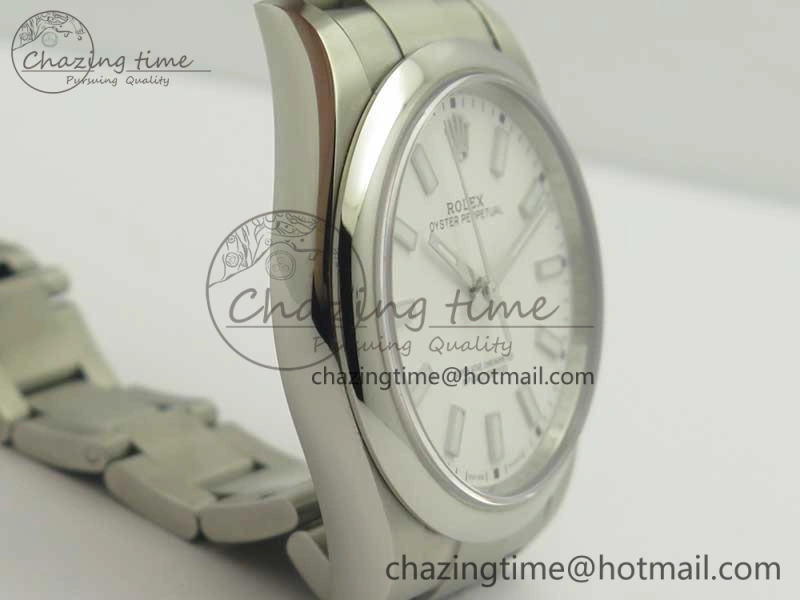 Oyster Perpetual 39mm 114300 BP Maker 1:1 Best Edition White Dial on SS Bracelet SA Compact 3426