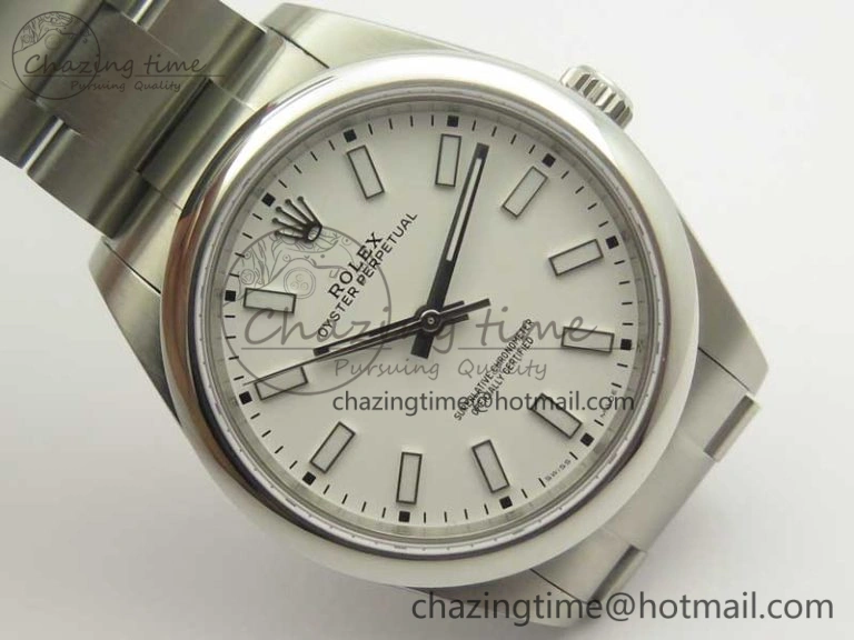 Oyster Perpetual 39mm 114300 BP Maker 1:1 Best Edition White Dial on SS Bracelet SA Compact 3426
