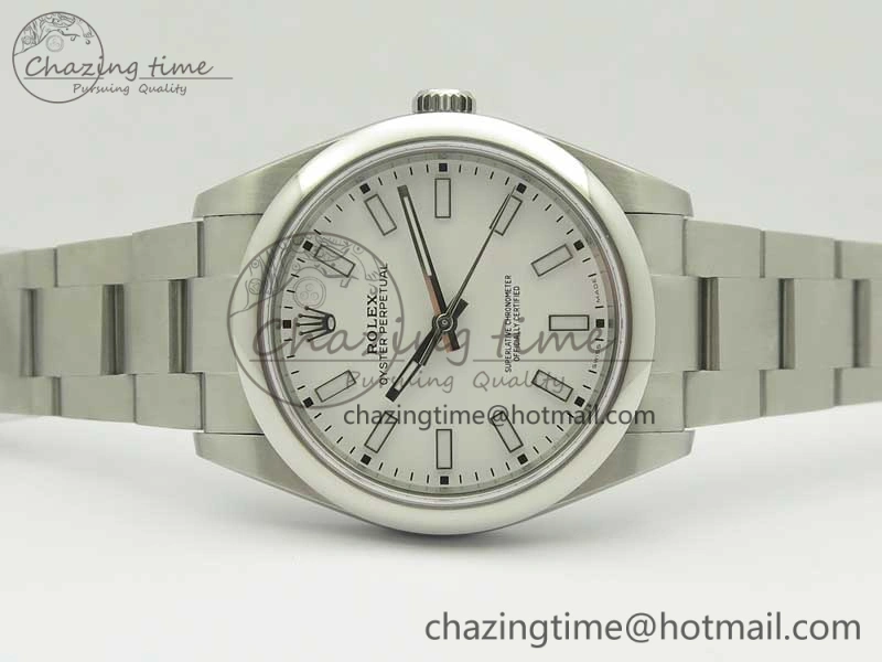 Oyster Perpetual 39mm 114300 BP Maker 1:1 Best Edition White Dial on SS Bracelet SA Compact 3426