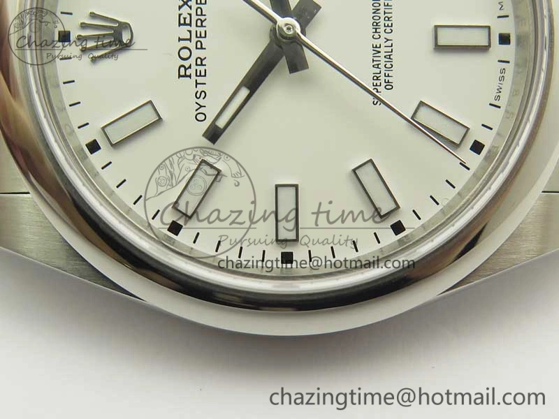 Oyster Perpetual 39mm 114300 BP Maker 1:1 Best Edition White Dial on SS Bracelet SA Compact 3426