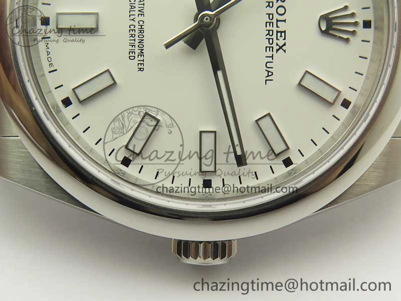 Oyster Perpetual 39mm 114300 BP Maker 1:1 Best Edition White Dial on SS Bracelet SA Compact 3426