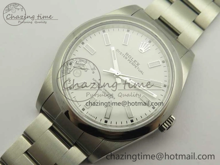 Oyster Perpetual 39mm 114300 BP Maker 1:1 Best Edition White Dial on SS Bracelet SA Compact 3426