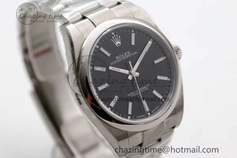 Trendsetting Oyster Perpetual 39mm 114300 EWF 1:1 Best Edition 904L Steel Black Dial on SS Bracelet SA 2002