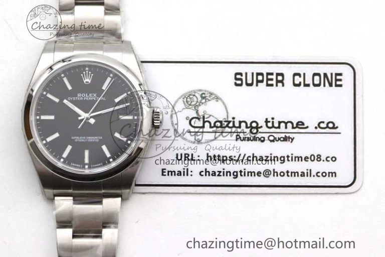 Trendsetting Oyster Perpetual 39mm 114300 EWF 1:1 Best Edition 904L Steel Black Dial on SS Bracelet SA 2002